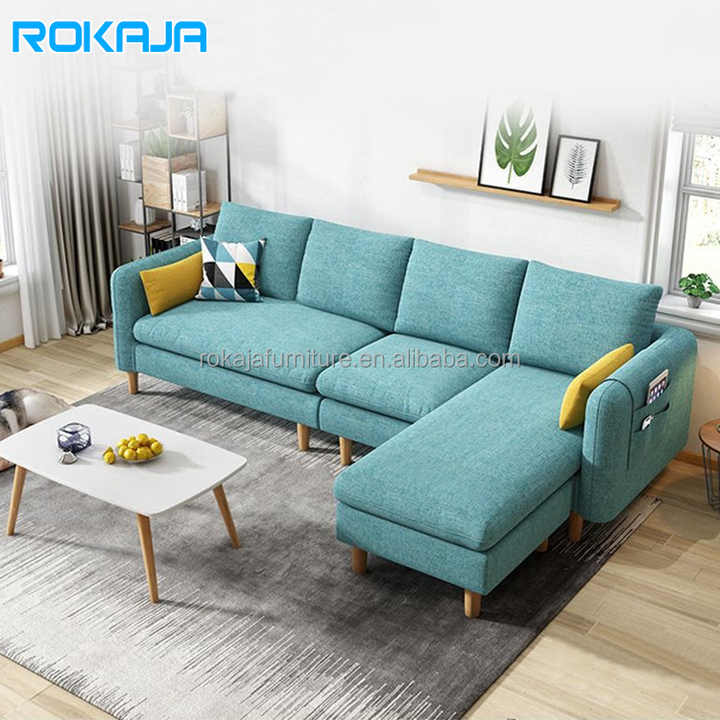Modern Apartment Small Sofa Set Reversible Sectional Couch Cheap Price ...