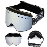 Masque de ski à lentille magnétique anti-buée UV400, compatible casque sans monture, équipement de sport pour la neige