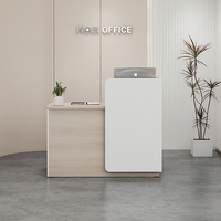Bureau d'accueil moderne élégant en bois blanc pour hôtels bureaux salons de beauté cliniques magasins de détail magasins