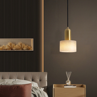 Luminaire suspendu ZeroUNO en albâtre naturel espagnol, luminaire suspendu pour îlot de cuisine, luminaire suspendu nordique pour la maison