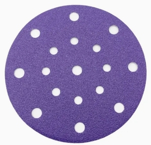 定制6英寸15孔陶瓷磨料砂盘砂纸钩环防水板抛光汽车木材 - Product Image 2