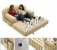 Da Niu - Cama Flotante Inflable de PVC con Doble Cubierta de Tela, Sofá Cama Plegable de Doble Uso, Nuevo Modelo