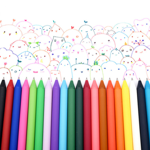Juego de bolígrafos de plástico con tinta de Gel, multicolor, con logotipo personalizado, venta al por mayor, 20 unidades/juego, 2023 - Product Image 6