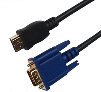 1080P HD MI ke 3 RCA Audio Video AV adaptor Output HD MI Male ke VGA Pria kabel RCA