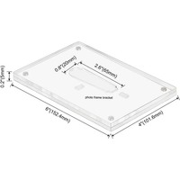 Cadre photo et d'image magnétique rectangulaire moderne en acrylique double face sur pied pour table