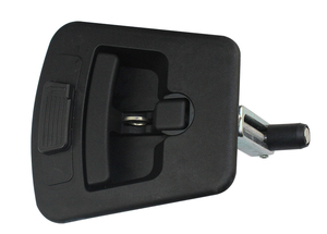 SK1-0740-PN01 Loquet à palette en nylon noir enduit et poignée en alliage de zinc, étanchéité anti-poussière/anti-eau, verrou de compression réglable - Product Image 3