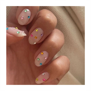 Di alta qualità mandorla stampa naturale sulle <span class=keywords><strong>unghie</strong></span> copertura completa durevole Gel morbido <span class=keywords><strong>unghie</strong></span> <span class=keywords><strong>finte</strong></span> autoadesive 24 pezzi <span class=keywords><strong>unghie</strong></span> artificiali - Product Image 2