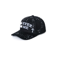 Casquette de baseball de luxe Deadpool noire ornée de strass étincelants, en stock, pour le streetwear et le quotidien, modèle BIG boss unisexe