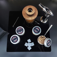 Meilleures ventes 2023 - Sets d'outils pour cocktails en bois durable MJ avec torche au butane et copeaux de bois - Taille personnalisable - Facile à nettoyer