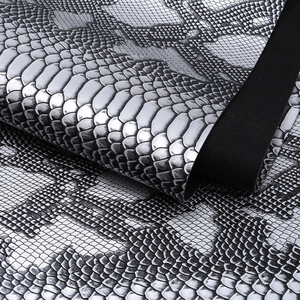 1.1mm <strong>Pythons</strong> Emboss PVC Leather Animal Snake Design Leather for Handbags Shoes - Product Image 2