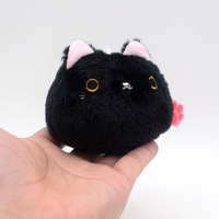Porte-clés en peluche chat de 3 pouces super populaire, pendentif animal de dessin animé mignon pour sac à dos, décoration, cadeau pour enfants