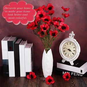Se pueden emitir en nombre de PU mini poppies, flores artificiales, accesorios para fotografía de bodas, flores falsas. - Product Image 3