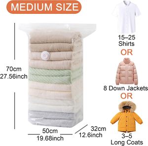High Quality 10-Piece Set Heavy Duty 3D Printed Vacuum Storage <b>Bags</b> Space-Saving Foldable Design with Hand Pump for Clothes - Product Image 5