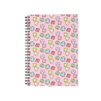 Livre autocollant en spirale créatif personnalisé de vente directe en usine, motif de dessin animé, parfait pour les notes et la journalisation scolaires