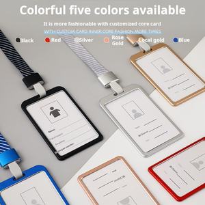 定制时尚名片热卖铝合金金属身份证持有人姓名徽章持有人 - Product Image 3