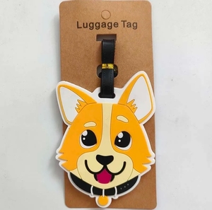 Accessoires de voyage nouveau Design Corgi chien étiquette de bagage Gel de silice <span class=keywords><strong>valise</strong></span> ID adresse titulaire bagages étiquette d'embarquement étiquette Portable - Product Image 6