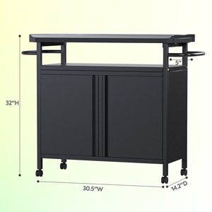 Carrito de Comida Multifuncional para Jardín, Camping y Exteriores, con Parrilla para Asar - Product Image 1