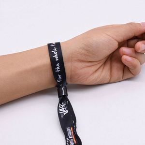 Pulsera de Tela Jacquard Personalizada de Poliéster para Festivales, Pulsera Promocional con Cierre Deslizante para Eventos de Boda, Textil Económico para Eventos - Product Image 5