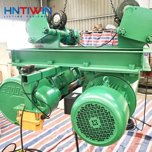 Hoist Listrik Berkualitas Tinggi HNTIWIN CE Dua Pengangkat 5ton + 5ton 10ton Tali Kawat Baja Motor Listrik Pengangkat - Product Image 4