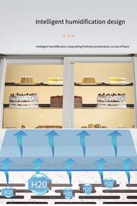 Vitrine Réfrigérée Commerciale Courbe pour Gâteaux et Desserts, Meuble de Présentation de Pâtisserie, Comptoir Réfrigéré pour Boulangerie - Meilleures Ventes - Product Image 5
