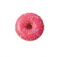 Jouet sensoriel anti-stress en silicone en forme de donut avec design saupoudré, cadeau unisexe