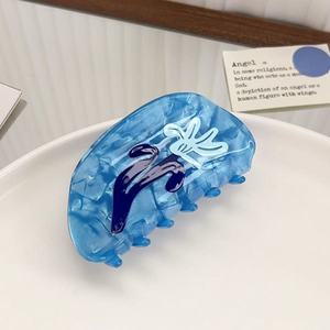 Hot Bán New Phong Cách Thời Trang Acrylic Montage Lớn Móng Vuốt Tóc Phụ Nữ Ngọt Ngào Cô Gái Đám Mây Bầu Trời Lớn Tóc Claw Clip Phụ Kiện Tóc - Product Image 4