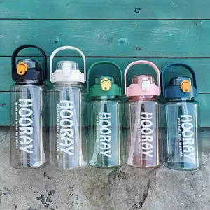 趋势塑料饮料瓶定制标志新产品便携式运动塑料电脑饮料瓶健身房励志瓶