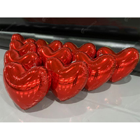 Ballon miroir gonflable de qualité supérieure en PVC, forme cœur, boule miroir brillante pour décoration de fête