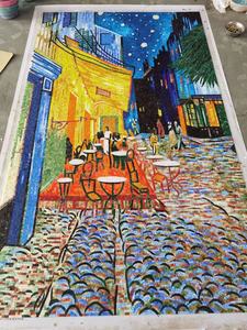 Pintura artística Creek Cruise Glass Mosaic Mural Wall Decor Puzzle Mosaic Village Scenery Hand Cut Artist Abstract Glass Tiles - Product Image 3