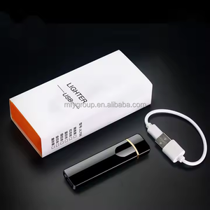 Encendedor de Cigarrillos Electrónico Recargable por USB, Sin Llama, Táctil, a Prueba de Viento, de Metal y con Logotipo Personalizado - Product Image 3