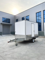 Suihe Toilette portable mobile avec remorque Toilette mobile Remorque Portable Salle de douche et toilettes