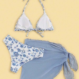 YY5518 2025 Rétro Femmes Sexy Bikini Maillots De Bain Belle Plaid Paisley Imprimer <span class=keywords><strong>Triangle</strong></span> Bikini Ensembles pour Dames Matures - Product Image 5