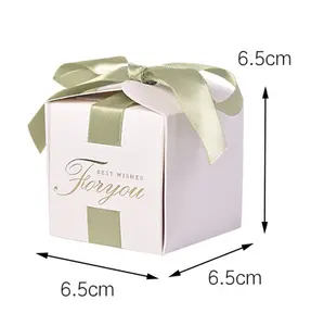 Benutzer definierte Hochzeit Candy Box mit Band Candy Verpackungs boxen Hochzeit Souvenirs Geburtstags feier Weihnachten Baby Shower Favor Geschenk box