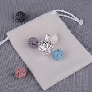 Collar con colgante de aroma, difusor de aceites esenciales, piedra de <span class=keywords><strong>Lava</strong></span>, Roca, perfume, aromaterapia - Product Image 2