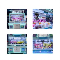Machine d'arcade à grue à 4 joueurs, deux modes de jeu, jeu de divertissement à monnayeur pour centres de jeux
