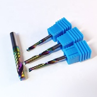 Jinchuan Fraise à spirale simple pour CNC, fraise de défonceuse en tungstène à revêtement coloré, outils CNC OEM, offre spéciale