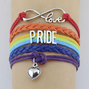 <span class=keywords><strong>Gay</strong></span> Pride LGBT Rainbow Bracelet Infinity Love <span class=keywords><strong>Amistad</strong></span> Regalos Boda Encantos Joyería personal - Product Image 1