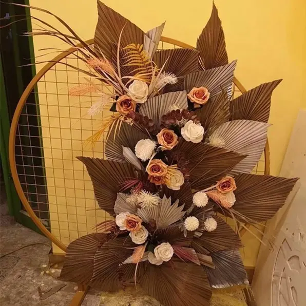A-3169 kurutulmuş büyük palmiye yaprakları kuru dekor düğün DIY