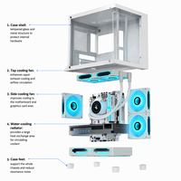 Casing PC Gaming AY MINI Berkualitas Tinggi Mendukung Kipas RGB 120MM dan Pendingin Air 240 untuk Komputer Desktop