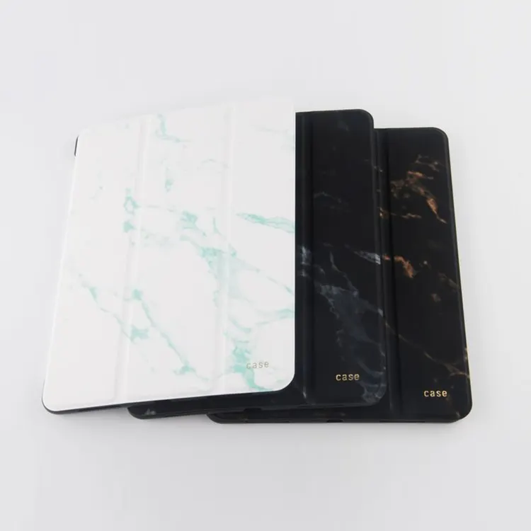 وصل حديثًا غطاء فاخر للأعمال من الجلد الصناعي والرخام الذكي بفتحة 10 تصميم لجيل Apple iPad