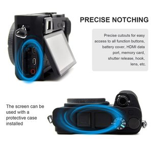 Étui pour appareil photo KAMPHO pour <span class=keywords><strong>Sony</strong></span> A6500 - Housse de protection en silicone pour appareil photo reflex numérique, cage détachable, antichoc, anti-poussière - Product Image 5
