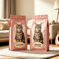Sacs en plastique personnalisés en gros avec logo, scellés sur huit côtés, pour aliments pour chats, épaissis, hermétiques, durables, avec soufflet de fond, pour la vente au détail en animaleries