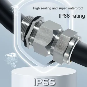IP68 cavo a doppia guarnizione di protezione connettore impermeabile in acciaio inossidabile corazzato in ottone a prova di esplosione scatola di imballaggio marino - Product Image 2