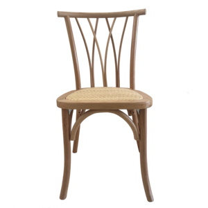 Chaise de banquet en bois durable de style fermier classique <span class=keywords><strong>pour</strong></span> adultes, avec dossier en W - Product Image 1