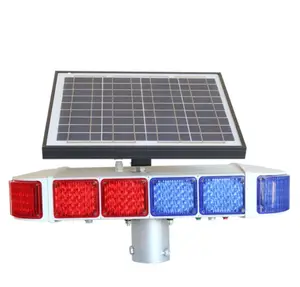 Road safety lamp solar burst flash lamp single, double flash road warning lights LED Strobe Light with Solar Panel