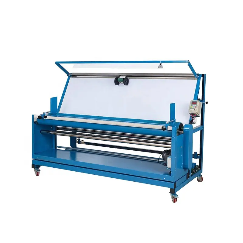 Mesin pengukur panjang kain inframerah mesin pemeriksa tekstil Penyelaras tepi otomatis
