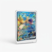 Étui de téléphone portable transparent personnalisé moderne en PP, flexible, sûr, grande capacité, avec porte-cartes de collection et présentoir pour cartes à échanger