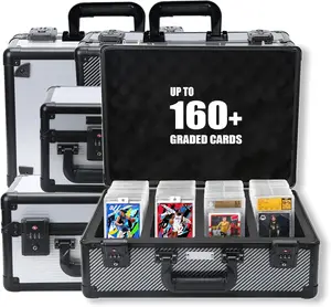 4 Row Custom carregando alumínio Graded Card Storage Case para PSA, BGS, CGC,SGC
