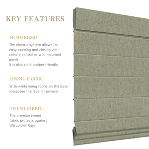 ستائر رومانية قابلة للتخصيص، 90% بوليستر و10% قطن، قماش معتم للاستخدام المنزلي، تصميم عصري، ستائر رومانية - Product Image 2