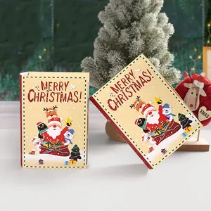 책 모양의 크리스마스 산타 클로스 사탕 상자 크리스마스 선물 상자 파티 용품